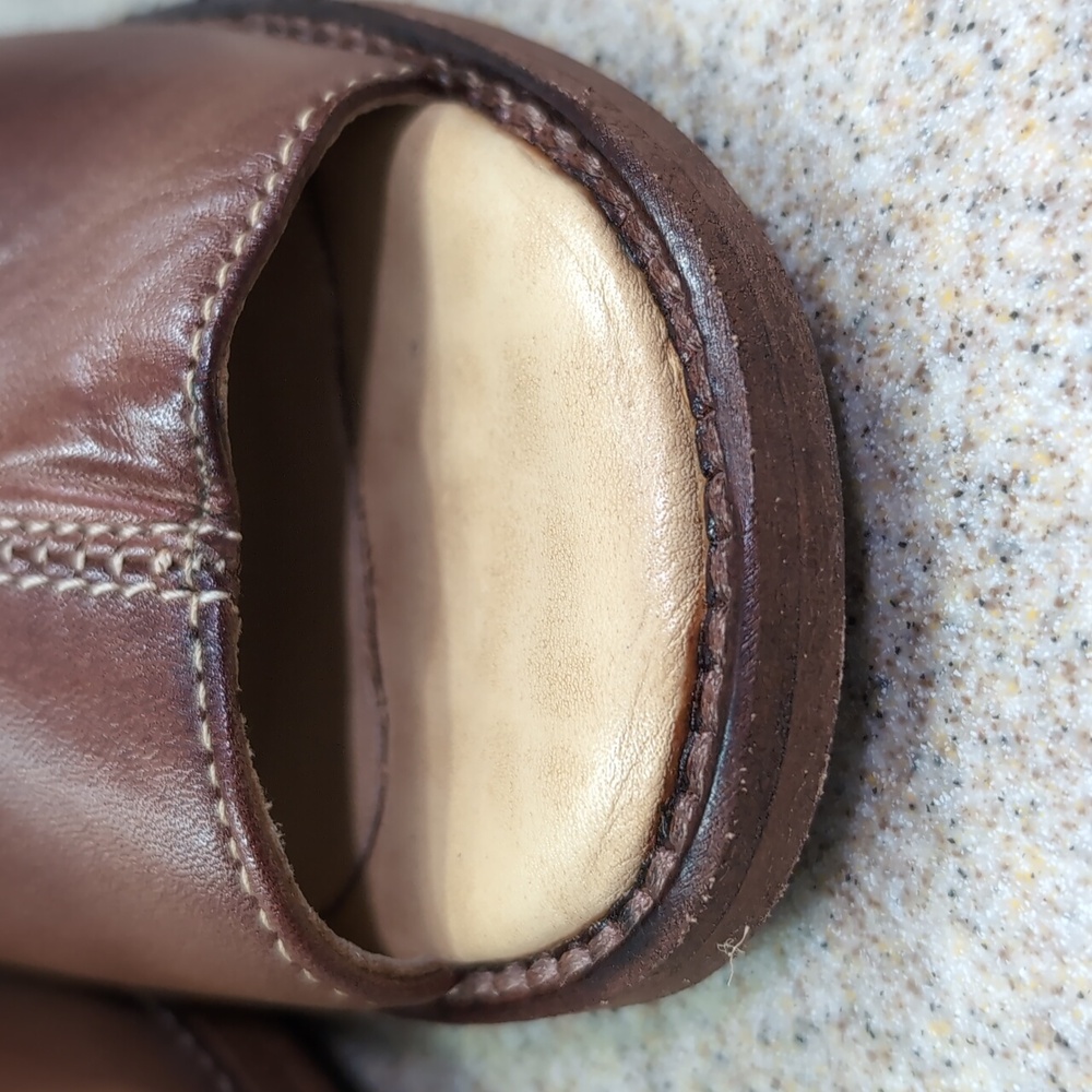 Bed Stu Onset Open Toe Bootie Boot, Brown Leather, Stacked Heel, Women 7.5 - Picture 13 of 16